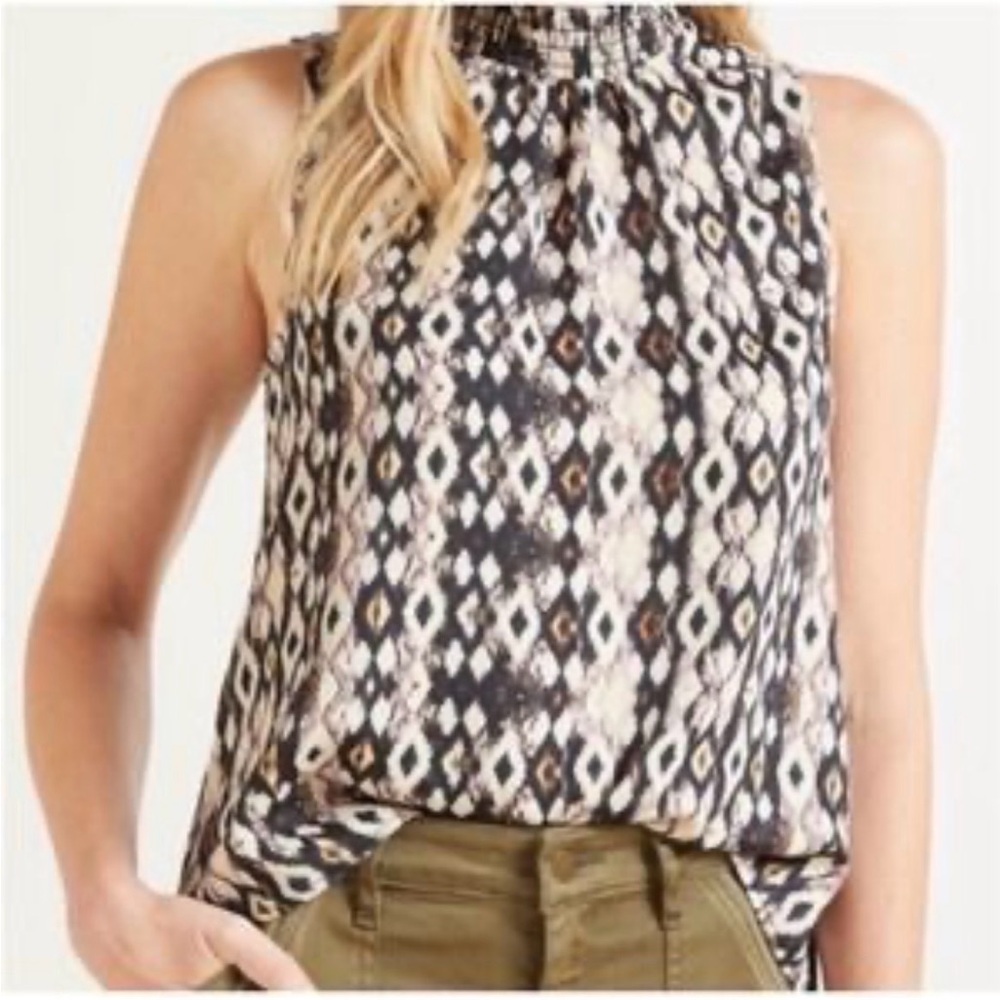 Roan + Ryan Sleeveless Blouse – Size M – Evereve – Geometric Print